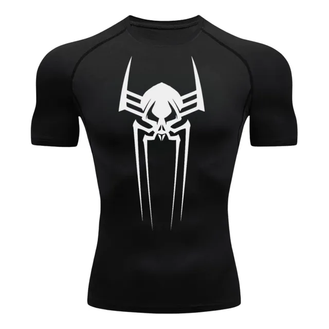 Camisa Compressão Aranha 5 Manga Curta Treino Academia Rash