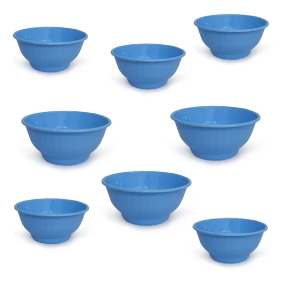 Taza 16cm Acanalada Duraplas Set X 8pz