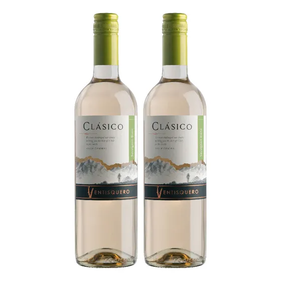 Vino Ventisquero Clásico Sauvignon Blanc 750ml X 2 Unidades