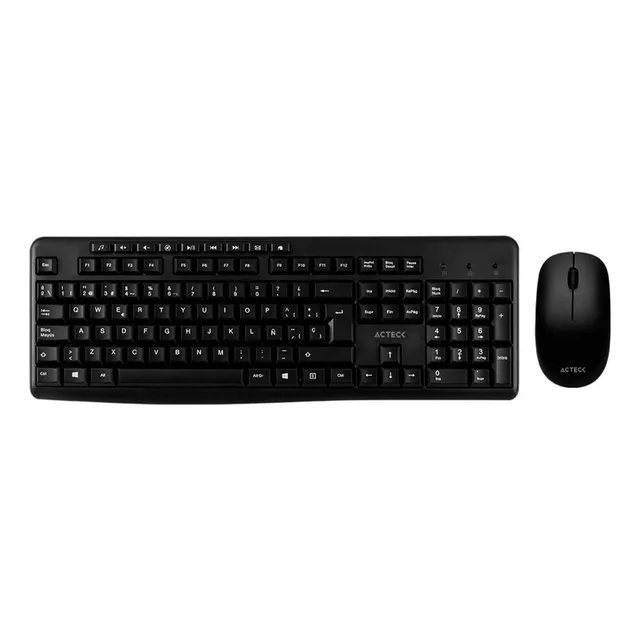 Kit Inalámbrico Mk450 Acteck Inalámbrico Color  Negro