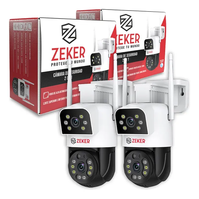 Camara De Seguridad 5g Zeker Doble 4mp Imperm Ext Combo X2
