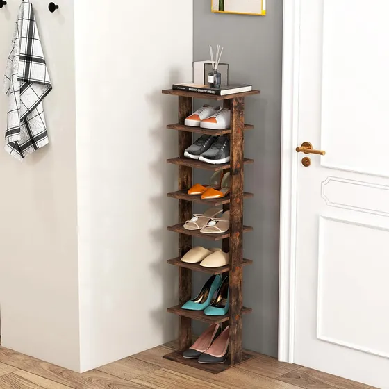 Estante Vertical Para Zapatos Tangkula 8 Niveles, Ahorrador