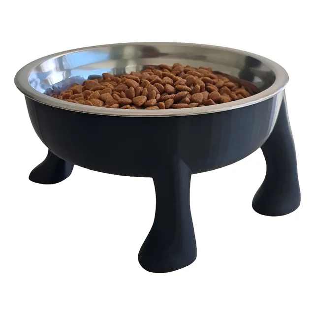 Petcrows Bebedero/comedero Altura 600 Ml Acero Inox.