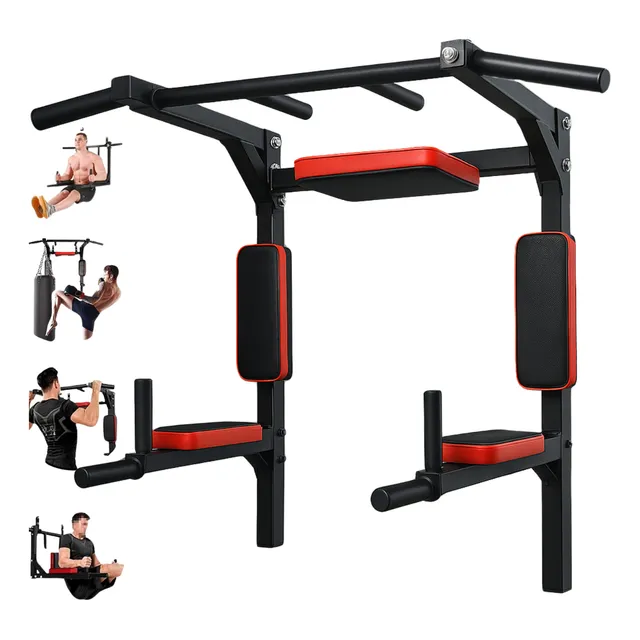 Barra Dominada Ejercicios Push Multifuncional Pared Gym 8en1