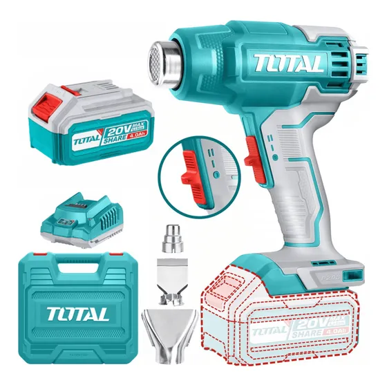 Pistola De Calor 20v Inalambrica Bateria 4ah Total Tbli20025