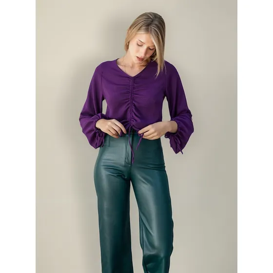 Blusa Nano Con Fruncidos Aries #5124