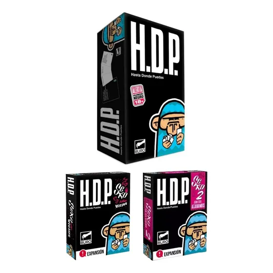 Combo Juego De Cartas Hdp + 2 Expansiones Sexo + Sexo 2 Buro