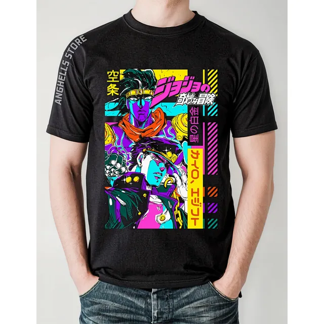 Polo Jojos Bizarre Adventure Algodón Reactivo Estampado