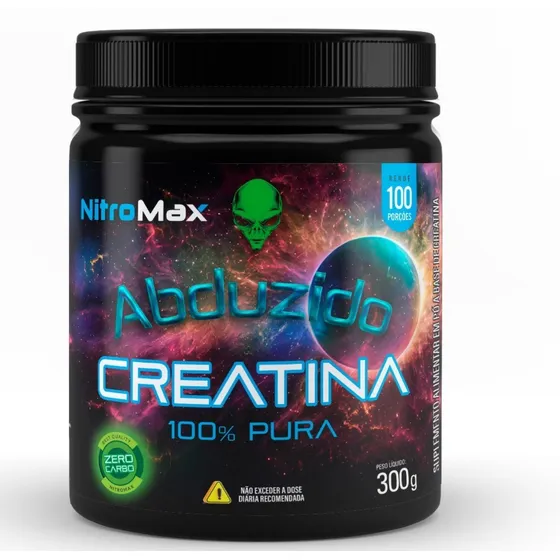 Creatina Abduzido 300g - Nitromax 100% Pura Sabor Sem sabor