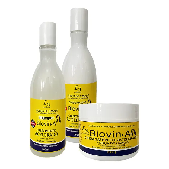 Kit Tratamento Capilar Acelerado Biovin-a Cabelo Forte Longo
