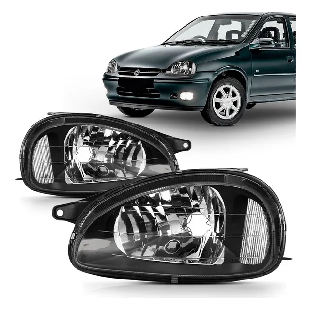 Par Farol Corsa 2001 2002 2003 04 05 06 07 08 Máscara Negra