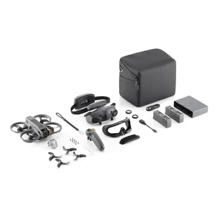 Drone Dji Avata 2 Fly More Combo 3, color gris oscuro