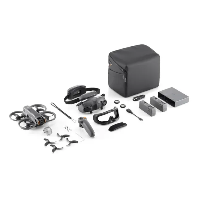 Drone Dji Avata 2 Fly More Combo 3, color gris oscuro