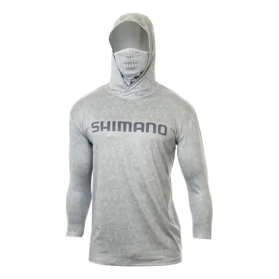 Remera Dry Manga Larga Shimano Pesca C Capucha Y Buff Upf50+