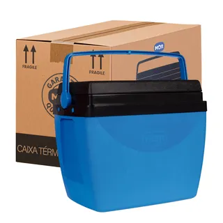 Caixa Térmica Cooler Com Alça Mor 34 Litros Com Porta Copos Caixa Térmica Cooler Com Alça Mor 34 Litros Com Porta Copos