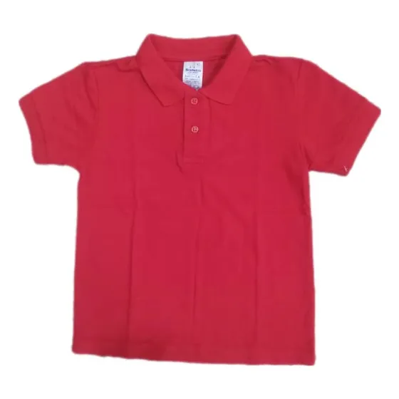 Chemise Escolar Roja Marca Llamitas Tallas 4-8
