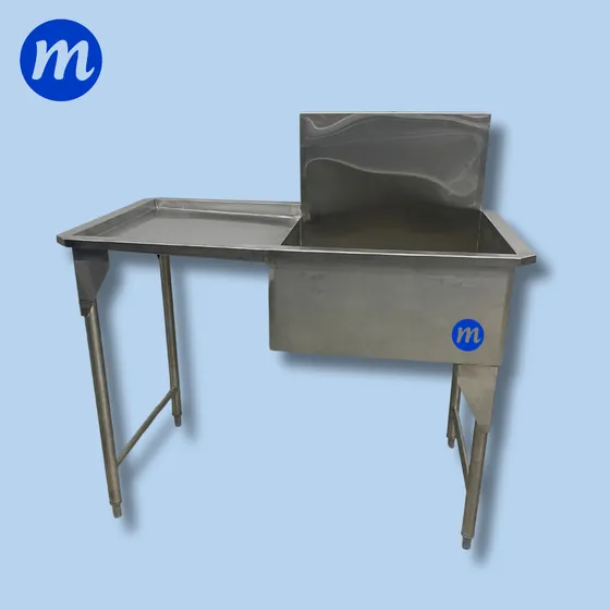 Fregadero Industrial 1 Ponchera Escurridor Izquierdo