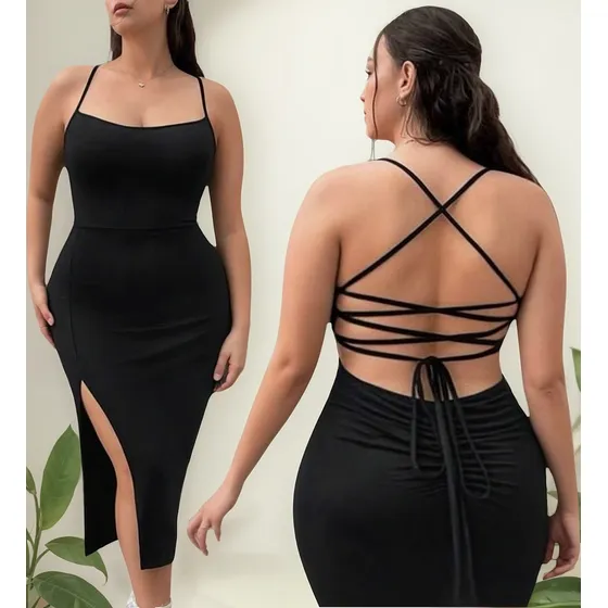 Vestido Plu Size Feminino Longo Plus Size De Festa Colado