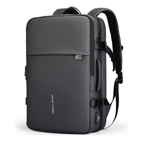 Mochila Mala Viagem Executiva Expansível 36l Usb Mark Ryden Cor Cinza-escuro Desenho Do Tecido Liso