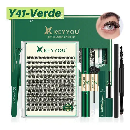 Extensiones De Pestañas Sylvia Verde Mixta Gruesa Natural Espesor 0.07 Mm Largo 1.8 Cm Tipo De Curvatura D