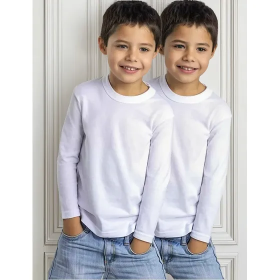 Camiseta Algodón Caffarena/mota Talla 6 Color Blanco Pack X2