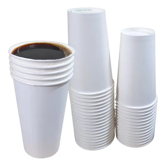 50 Vasos 16 Oz. Desechables Biodegradables De Papel Pla