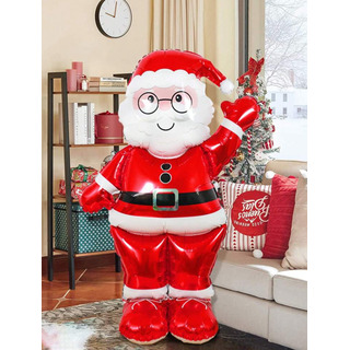 Santa Claus Inflable De Papel Aluminio Para Fiesta Navideñas Santa Claus Inflable De Papel Aluminio Para Fiesta Navideñas