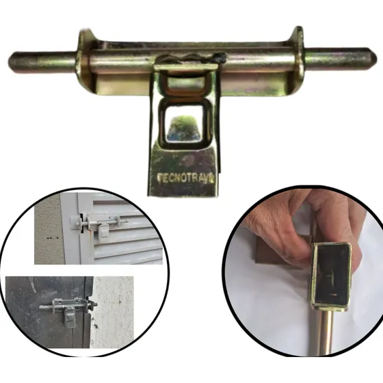 Kit 2 Trinco Ferrolho Portao Cadeado Trava Imbutir Soldar