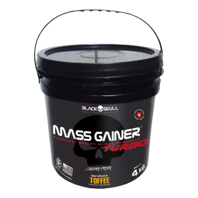 Hipercalórico Mass Gainer Turbo 4kg Balde - Black Skull Hipercalórico Mass Gainer Turbo 4kg Balde - Black Skull