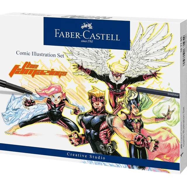Set Dibujar Cómics 15 Pzs Faber Castell Estuche Regalo