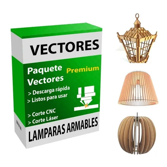 +199 Lamparas Vectores Corte Laser Router Cnc Mdf Madera 
