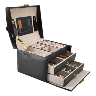 Joyero De Tres Capas, Caja De Almacenamiento De Joyas Portát Joyero De Tres Capas, Caja De Almacenamiento De Joyas Portát
