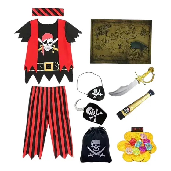 Disfraz De Pirata Para Niños Incluye Accesorios