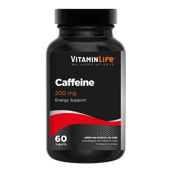 Cafeína (200mg / 60 Tabletas) Vitamin Life
