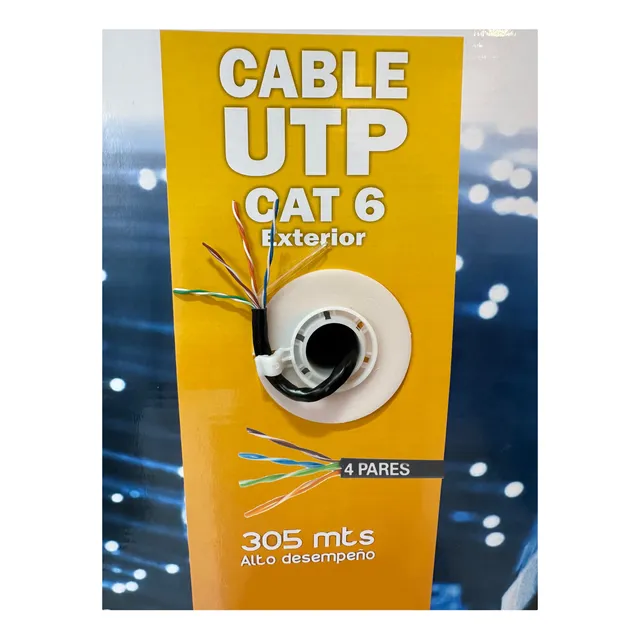 Cable Red Cat6 Utp Exterior Bobina Rollo 305mts Vaina Reforz