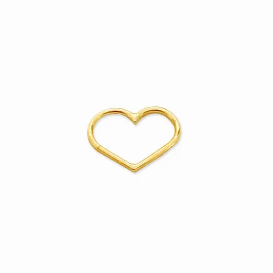 Piercing Orelha Daith Coração Ouro 18k Cor Dourado