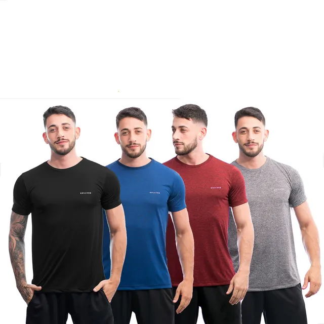 Kit 4 Camisas Dry Fit Academia Esportiva Com Proteção Uv
