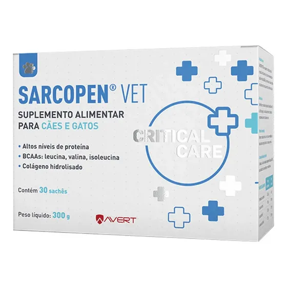 Sarcopen Vet Suplemento Alimentar Para Cães E Gatos 30 Sachê