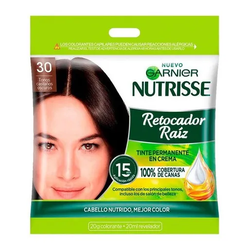 Tinta Garnier Nutrisse Tintura tono 30 castaños oscuros para cabello