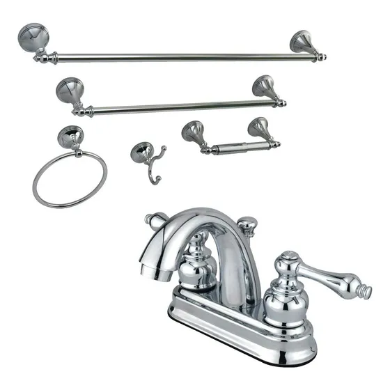 Grifo Para Baño 4  Centro Montaje Cromo Pulido Kbk5611al