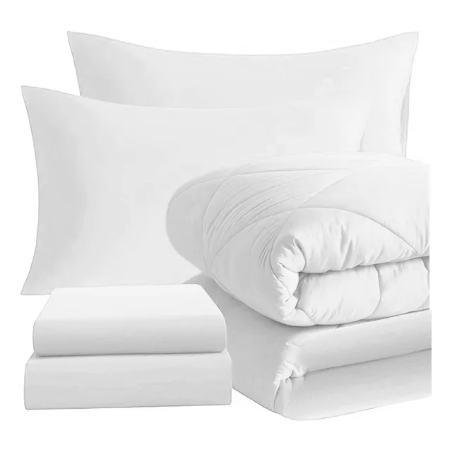 Edredon Con Juego De Sabanas Para Cama Matrimonial 6 Piezas