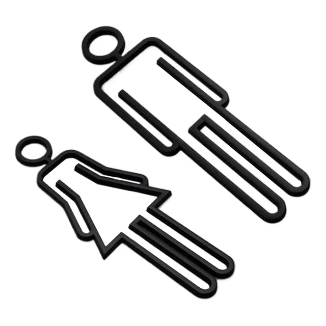 Señales De Baño Para Negocios Letreros De Baño Adhesivo Seña