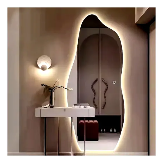 Espelho Orgânico 170x70 Luxo Lapidado Bivolt Touch Led