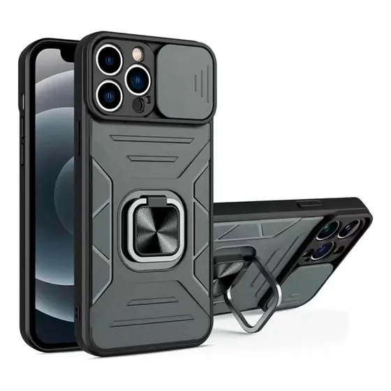 Funda Case Para Xiaomi Poco M4 Pro 5g Robot Gris Con Aro