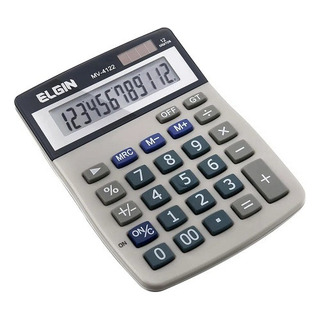 Calculadora De Mesa 12 Dig Comercial Mv 4122 Cinza Elgin Calculadora De Mesa 12 Dig Comercial Mv 4122 Cinza Elgin