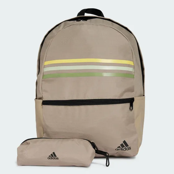 Mochila adidas Classic Horizontal De Tres Rayas Color Blanch Cargo/negro