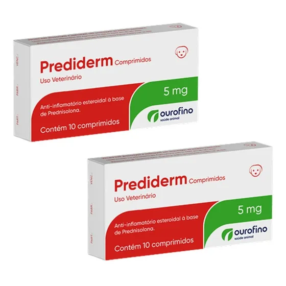 Kit 2 Prediderm 5mg Com 10 Comprimidos Ouro Fino Original