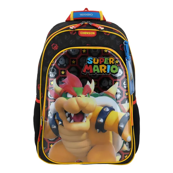 Mochila Escolar Grande Chenson Bowser Mario Bros Rewo Mb66317-3