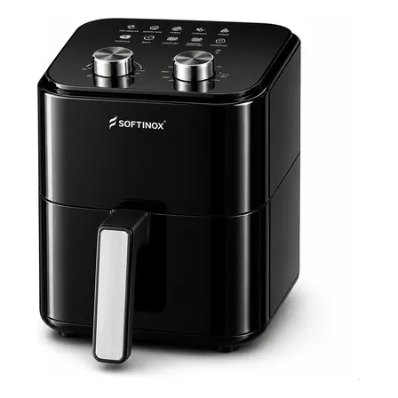 Fritadeira Elétrica Sem Óleo Air Fryer 4,2l Preta Moderna Preto 127v