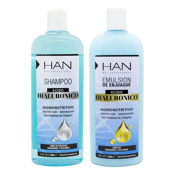 Han Kit Acido Hialuronico Shampoo + Acondicionador Reparador